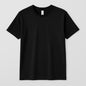Black t-shirt on a light gray background