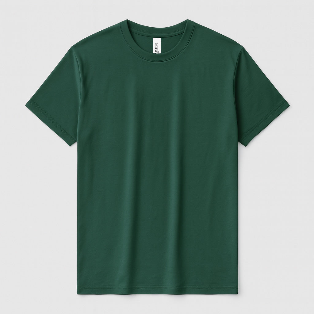Dark Green t-shirt on a light gray background