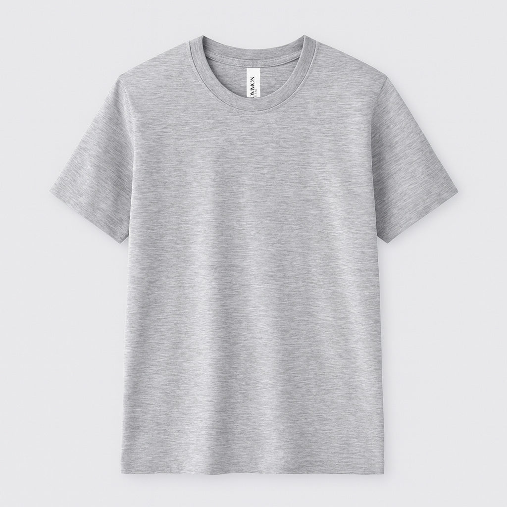 Gray t-shirt on a light gray background