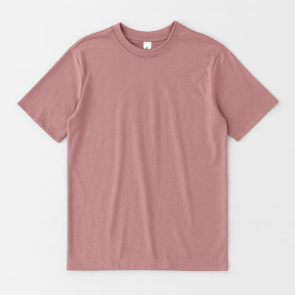 lavender t-shirt on a light gray background