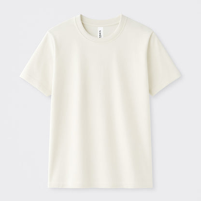 light cream t-shirt on a light gray background