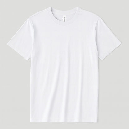 Plain white t-shirt on a light gray background