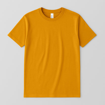 Yellow t-shirt on a gray background