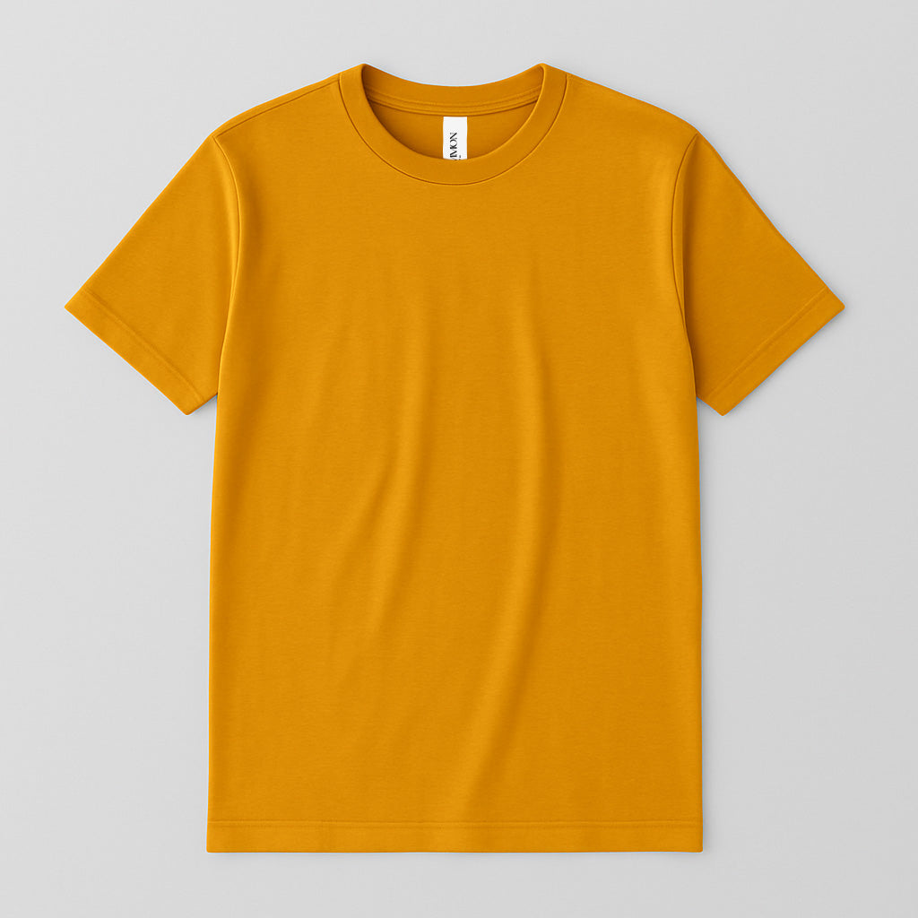 Yellow t-shirt on a gray background